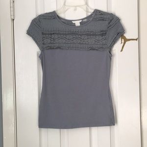 H&M light blue/grey top